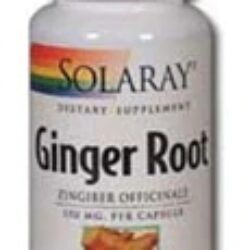 Solaray Raiz de Gengibre 550 mg - 180 Cápsulas: Sua Dose Diária de Bem-Estar
