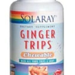 Solaray Ginger Trips Pastilhas Mastigáveis - 60 Unidades: Seu Aliado Natural para Bem-Estar