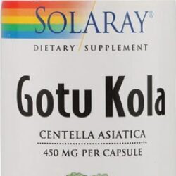 Solaray Gotu Kola 100 Cápsulas - Saúde Cognitiva e Circulatória