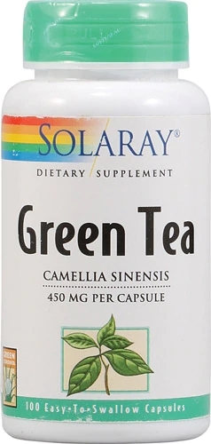 Solaray Chá Verde - 100 Cápsulas: Poder Antioxidante para Seu Bem-Estar