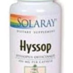 Solaray Hyssop (Hissope) - 90 Cápsulas | Suplemento Natural para Bem-Estar Respiratório