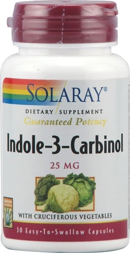 Solaray Indole-3-Carbinol 25mg - 30 Cápsulas: Essencial para o Bem-Estar