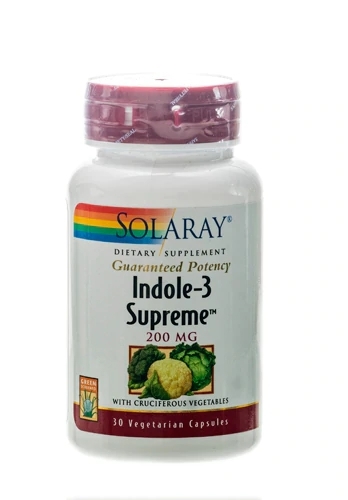 Solaray Indole-3 Supreme™ 200mg - 30 Cápsulas Vegetarianas