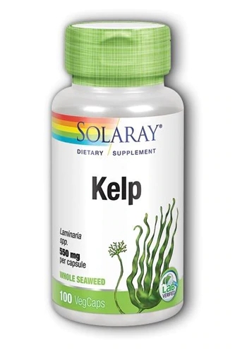 Solaray Kelp 550mg - 100 VegCaps: Algas Marinhas Naturais para Sua Saúde e Bem-Estar