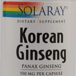 Solaray Ginseng Coreano Raiz 550mg - 100 Cápsulas: Energia e Bem-Estar Natural