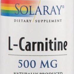 Solaray L-Carnitina 500 mg - 60 Cápsulas: Energia e Bem-Estar Otimizados