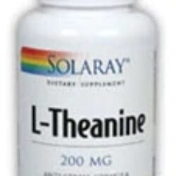 Solaray L-Theanine 200mg - 90 Cápsulas Vegetarianas: Foco e Calma Natural