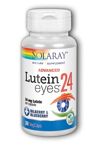 Solaray Lutein Eyes™ Advanced 24mg - 30 Cápsulas Veganas para Saúde Ocular Avançada