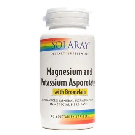 Solaray Magnesium and Potassium Asporotates™ with Bromelain -- 60 Vegetarian Capsules