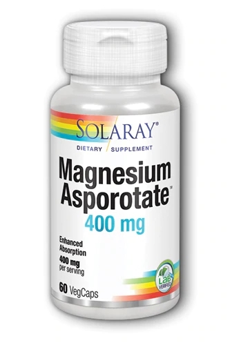 Solaray Magnésio Asporotate™ 200 mg - 60 Cápsulas Vegetais | Energia e Bem-Estar