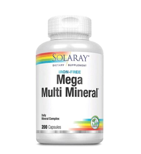 Solaray Mega Multi Mineral™ Iron Free -- 200 Capsules