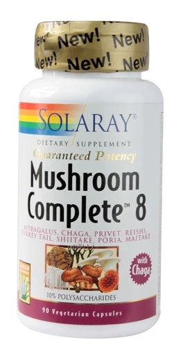 Solaray Mushroom Complete 8 - 90 Cápsulas Vegetarianas: Fortaleça sua Imunidade e Bem-Estar