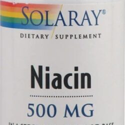 Solaray Niacina Suplemento Alimentar 500 mg - 100 Cápsulas Vegetais