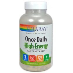 Solaray Once Daily High Energy Multi-Vita-Min 180 Cápsulas Vegetarianas - Energia e Vitalidade Diária