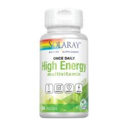 Solaray Once Daily High Energy Multivitamínico 60 VegCaps - Energia e Vitalidade Duradouras