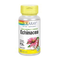 Solaray Echinacea Angustifolia Orgânica - 450mg - 100 Cápsulas Vegetais - Saúde Imunológica
