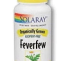 Solaray Organicamente Cultivado Feverfew (Tanacetum parthenium) 100 Cápsulas Vegetarianas - 455mg por Dose