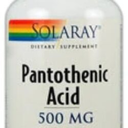 Solaray Vitamina B5 Ácido Pantotênico 500 mg - 100 Cápsulas - Energia e Bem-Estar