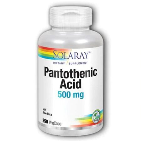 Solaray Pantothenic Acid -- 500 mg - 250 VegCaps