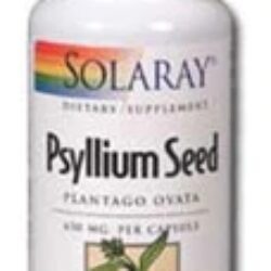 Solaray Psyllium Seeds 630mg - 100 Cápsulas: Saúde Digestiva e Bem-Estar