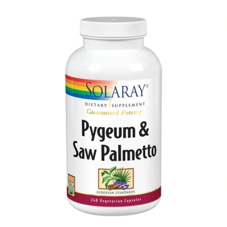 Solaray Pygeum and Saw Palmetto -- 240 Vegetarian Capsules