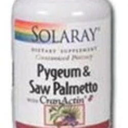 Solaray Pygeum e Saw Palmetto com CranActin® - 90 Cápsulas: Saúde Prostática e do Trato Urinário
