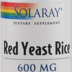 Solaray Arroz de Levedura Vermelha 600mg - 90 Cápsulas Vegetarianas - Saúde Cardiovascular e Bem-Estar