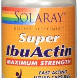 Solaray Super IbuActin Máxima Potência - 60 Cápsulas Vegetarianas para Alívio Natural