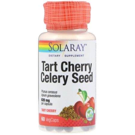 Solaray Tart Cherry Celery Seed Dietary Supplement Tart Cherry -- 620 mg - 60 VegCaps