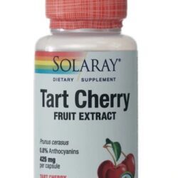 Solaray Tart Cherry Fruit Extract 425 mg - 90 Cápsulas Vegetais: Potência Natural para seu Bem-Estar