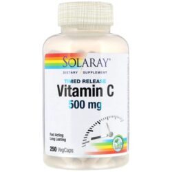 Solaray Vitamina C 500 mg - 250 VegCaps: Potencialize sua Imunidade e Bem-Estar