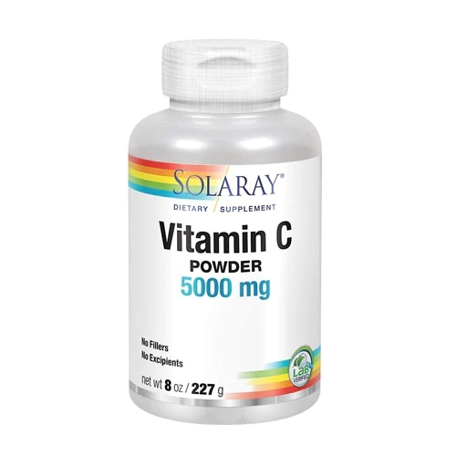 Solaray Vitamina C em Pó 5000mg (227g) - Potência Máxima para sua Saúde