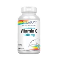 Solaray Vitamina C Liberação Prolongada 1000mg - 250 VegCaps: Imunidade e Bem-Estar Duradouros