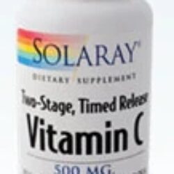 Solaray Vitamina C Liberação Prolongada 500mg - 100 Cápsulas: Imunidade e Vitalidade Duradoura