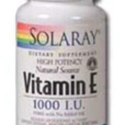 Solaray Vitamina E 1000 IU - 60 Cápsulas Gelatinosas para Bem-Estar Antioxidante