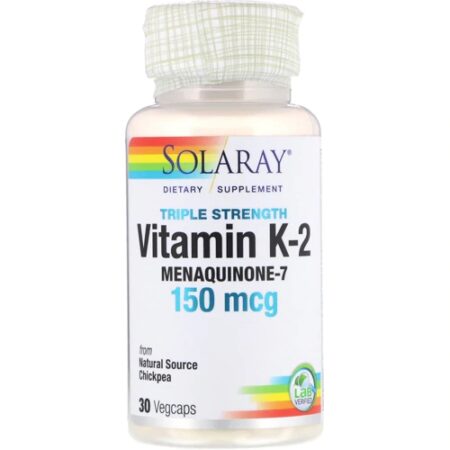 Solaray Vitamin K-2 Menaquinone-7 -- 150 mcg - 30 VegCaps