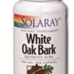 Solaray White Oak Bark - Casca de Carvalho Branco 480mg - 100 Cápsulas