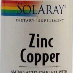 Solaray Zinco Cobre 100 Cápsulas Vegetarianas - Suporte Essencial para Imunidade e Bem-Estar