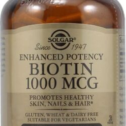 Solgar Biotina 1000 mcg - 250 Cápsulas Vegetais: Saúde e Vitalidade para Cabelos, Pele e Unhas