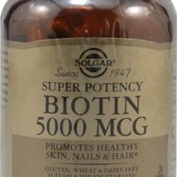 Solgar Biotina 5000 mcg - 50 Cápsulas Vegetais: Potencialize Saúde e Beleza