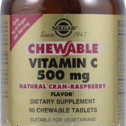 Solgar Vitamina C Mastigável Cran-Raspberry 500mg - 90 Comprimidos Mastigáveis