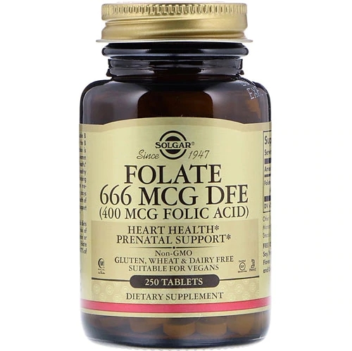 Solgar Folate 666 mcg DFE - 250 Comprimidos: Sua Dose Essencial de Saúde
