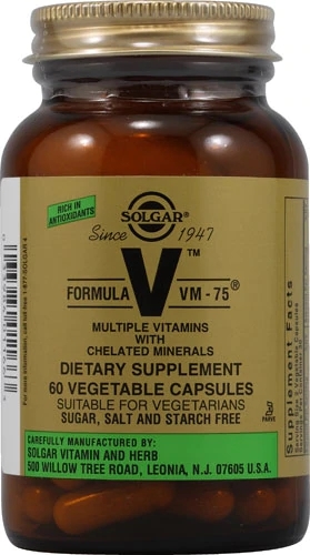 Solgar Formula VM-75®: Multivitamínico Essencial com 60 Cápsulas Vegetais para Sua Saúde