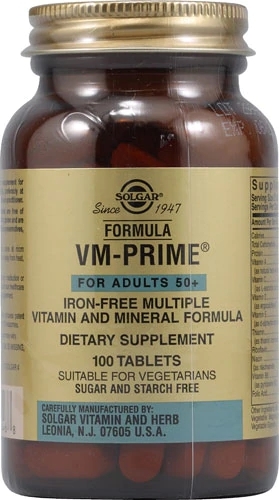 Solgar Formula VM-Prime® Ferro Livre - Multivitamínico Completo 100 Comprimidos