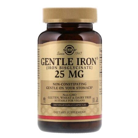 Solgar Gentle Iron® -- 25 mg - 180 Vegetable Capsules