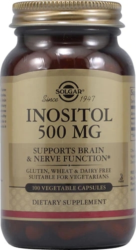 Solgar Inositol 500 mg - 100 Cápsulas Vegetais: Saúde e Bem-Estar Otimizados