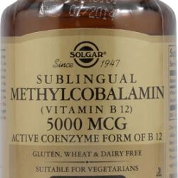 Solgar Metilcobalamina Vitamina B12 Sublingual 5000 mcg - 30 Nuggets | Máxima Absorção