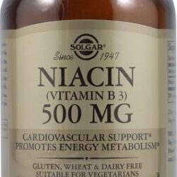 Solgar Niacina Vitamina B3 500mg - 250 Cápsulas Vegetais: Energia e Bem-Estar Essenciais