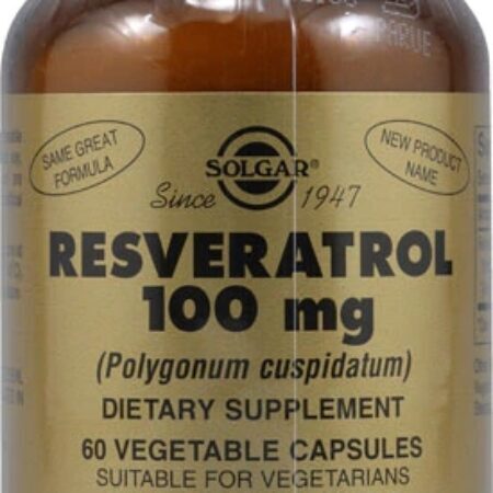 Solgar Resveratrol 100mg – 60 Cápsulas Vegetais: Potência Antioxidante para Sua Saúde — foto 1