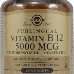 Solgar Vitamina B12 Sublingual 5000 mcg - 60 Nuggets: Energia e Bem-Estar Essenciais